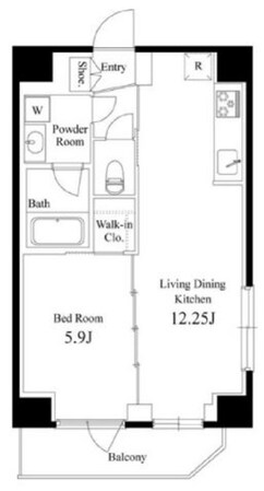 オーキッドレジデンス上野稲荷町IIの物件間取画像